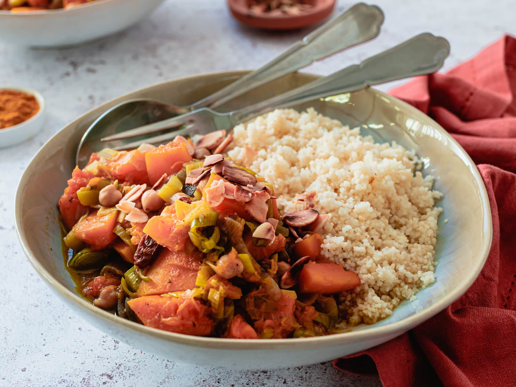 Tajine de potimarron et pois-chiches